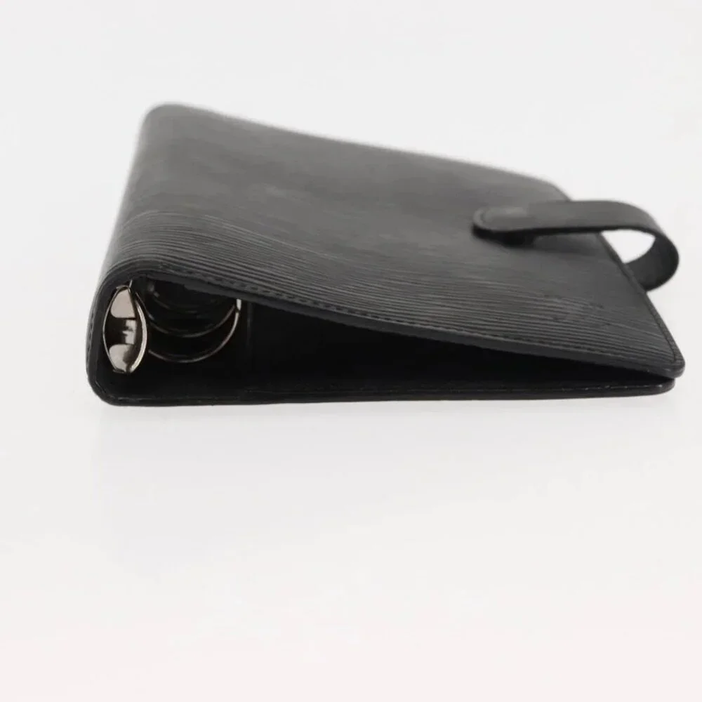 LOUIS VUITTON Epi Agenda MM Day Planner Cover Black R20042 LV Auth am9288